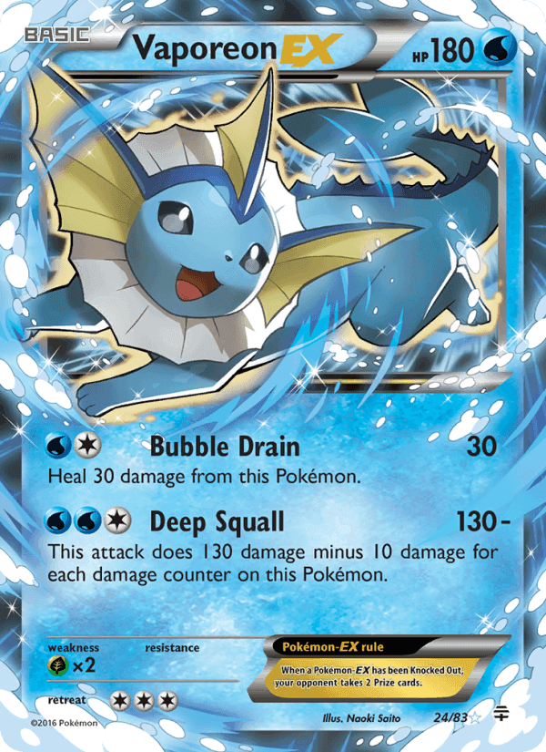 Vaporeon EX, carta 24 de Gerações