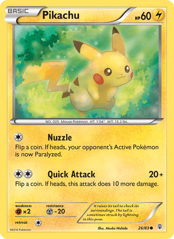 Pikachu, carta 26 di Generazioni