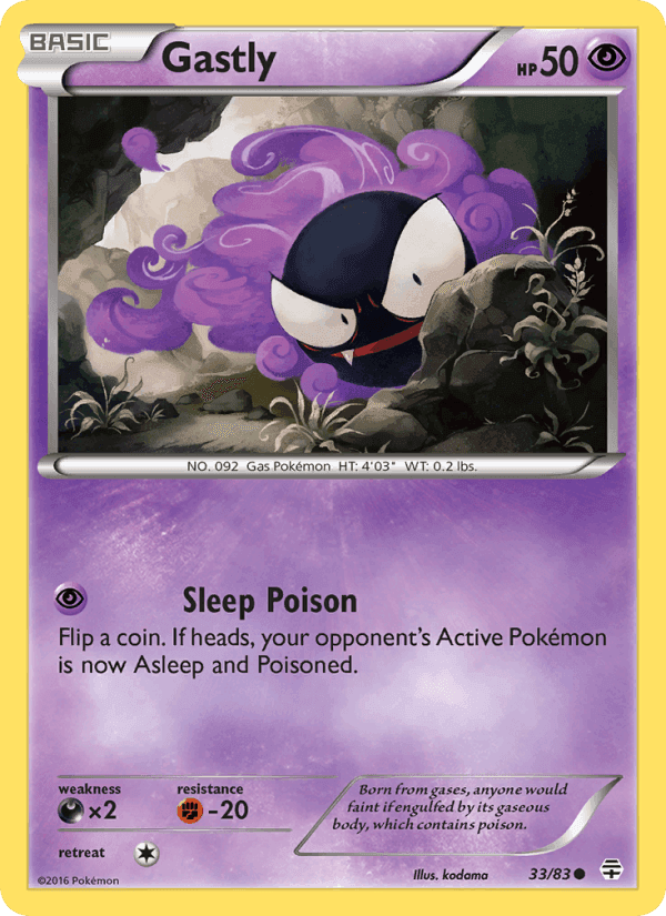 Gastly, carta 33 di Generazioni