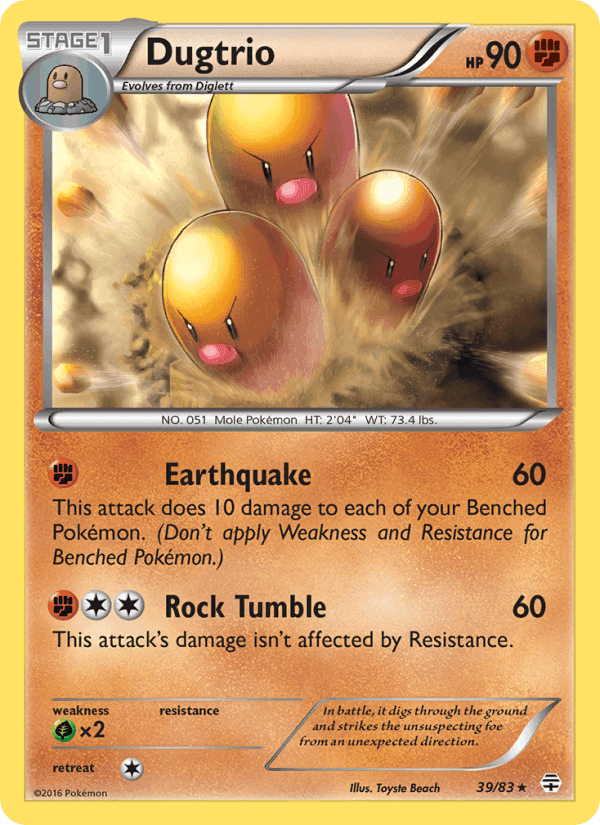 Dugtrio, carta 39 di Generazioni