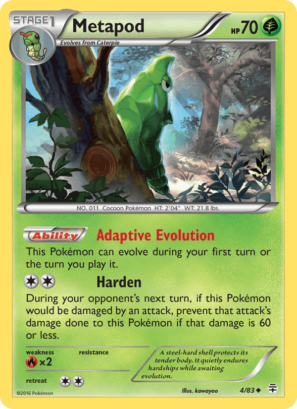 Metapod, carta 4 di Generazioni