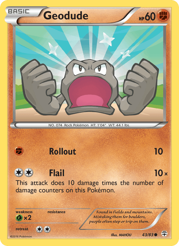 Geodude, card 43 from Generations