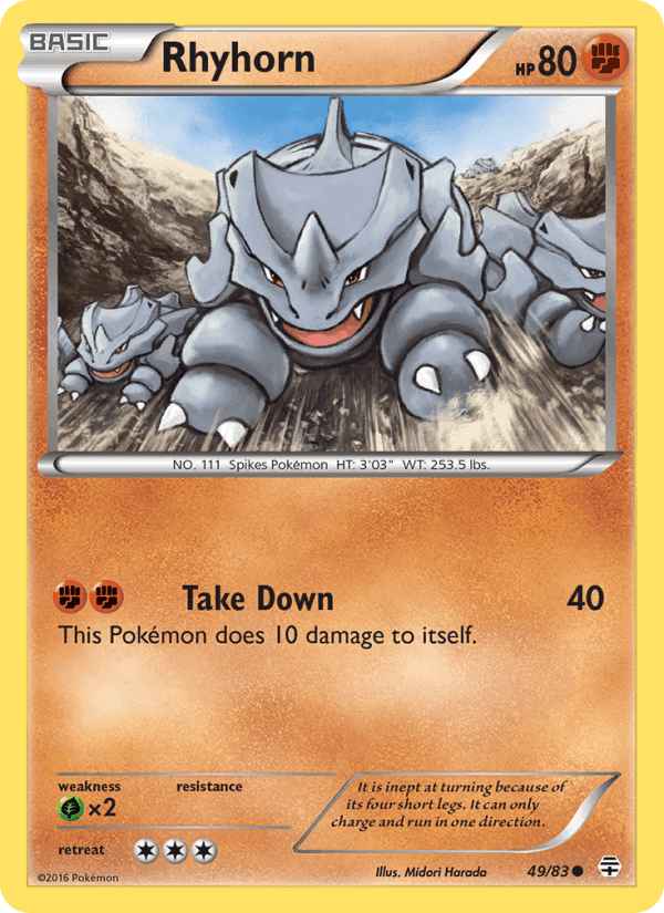 Rhyhorn, carta 49 de Generaciones