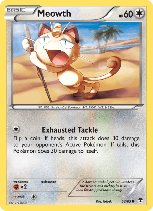 Meowth, carta 53 di Generazioni