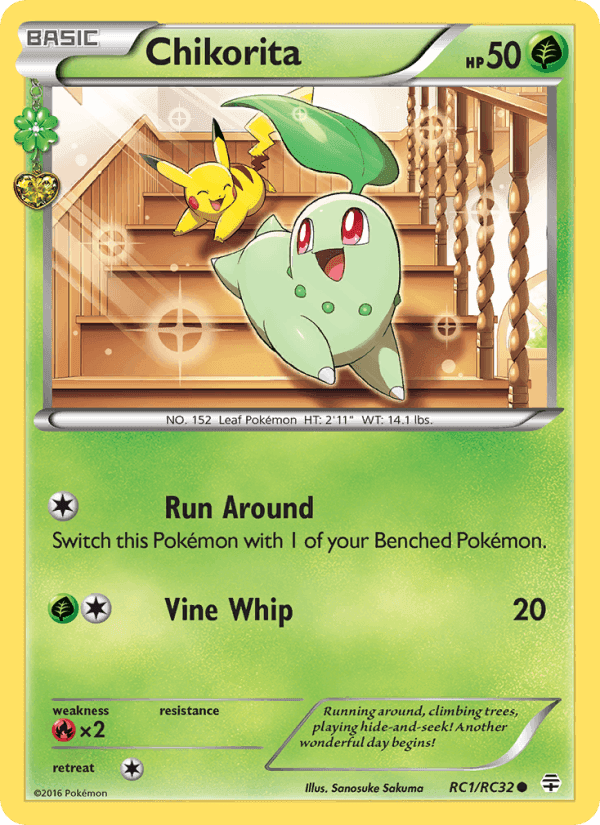 Chikorita, card RC1 from Generations