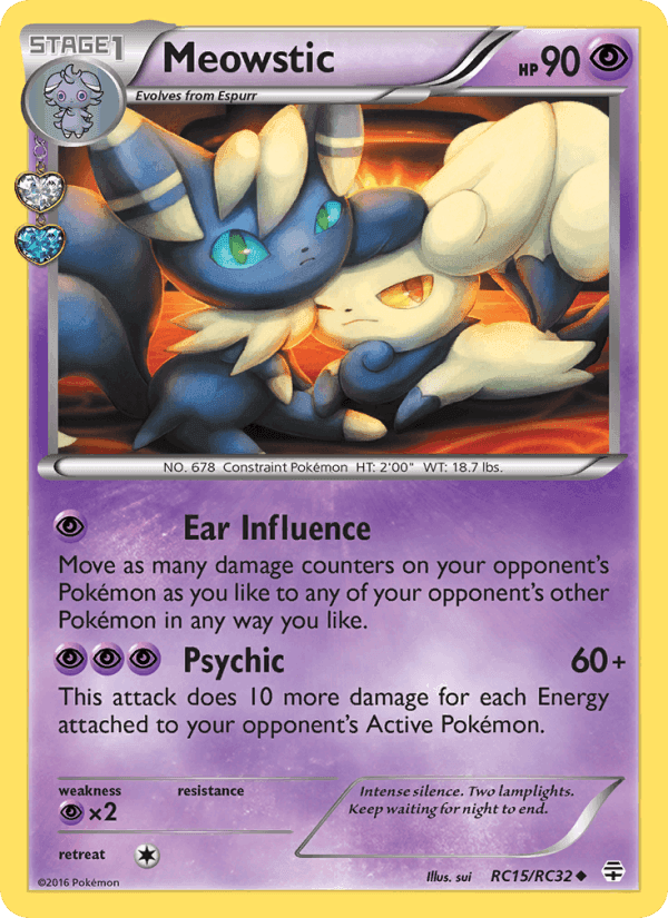 Meowstic, card RC15 from Generations