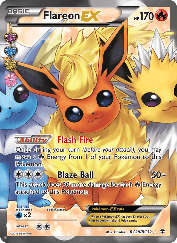Flareon EX, carta RC28 de Generaciones