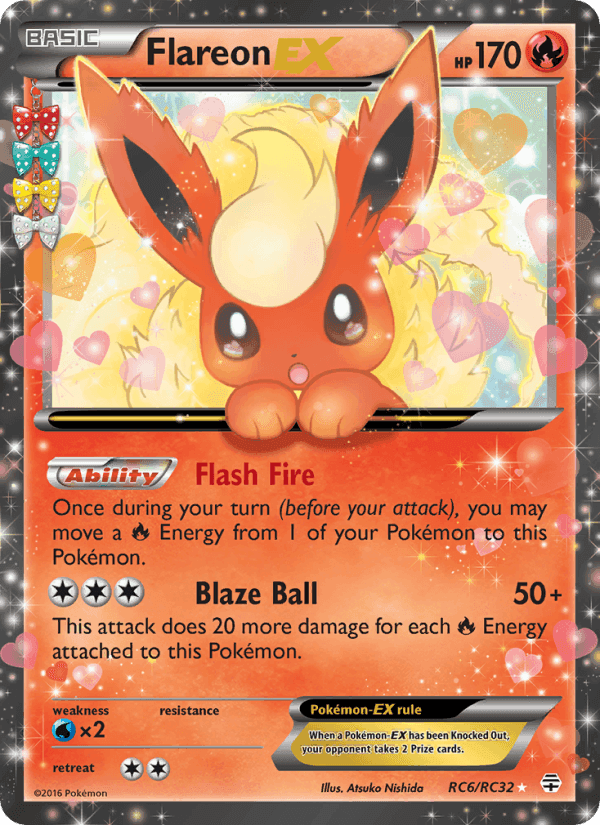 Flareon EX, card RC6 from Generations