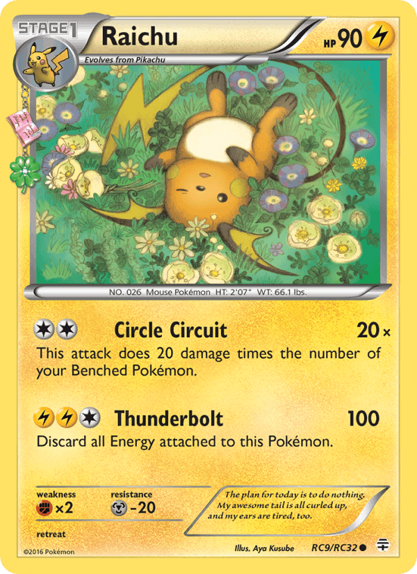 Raichu, card RC9 from Generations