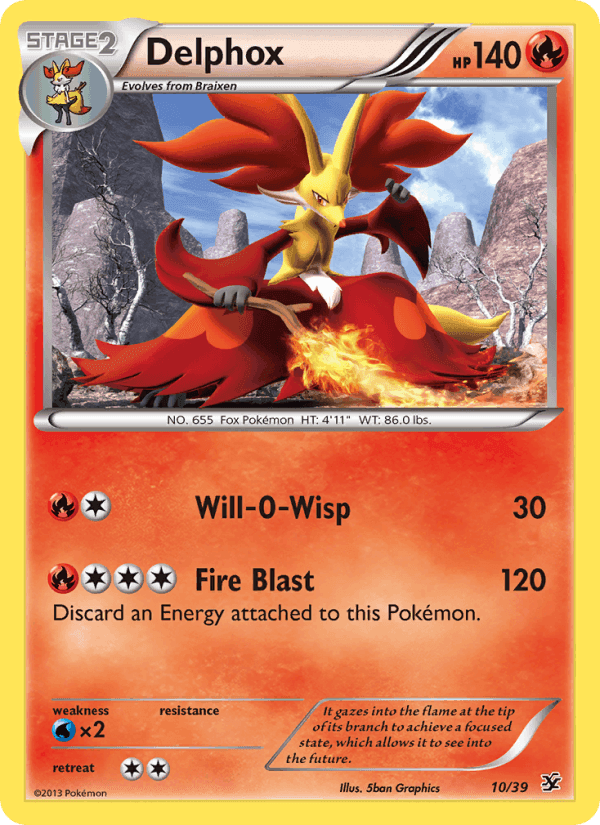 Delphox, card 10 from Kalos Starter Set