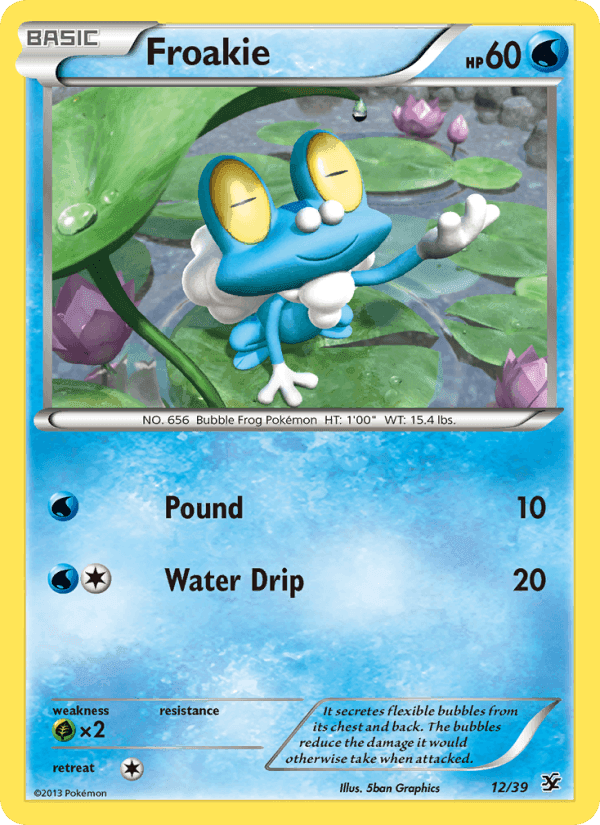 Froakie, carta 12 de Kalos Starter Set