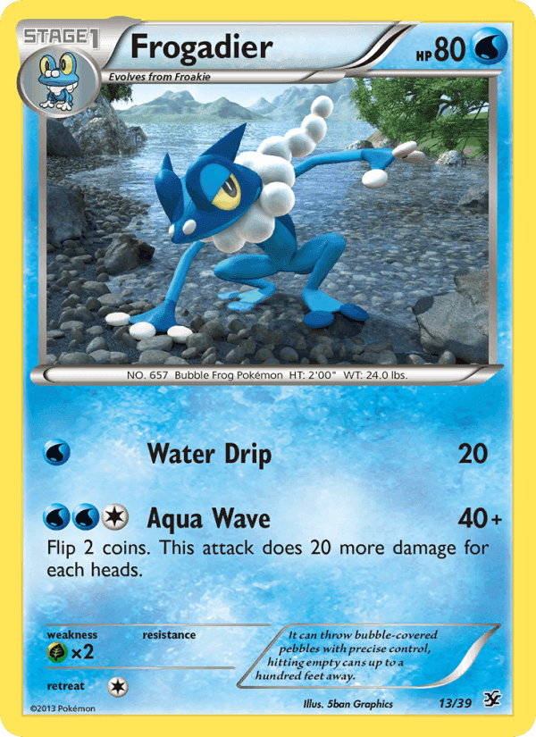 Frogadier, card 13 from Kalos Starter Set