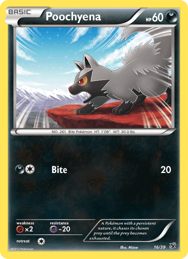 Poochyena, card 16 from Kalos Starter Set