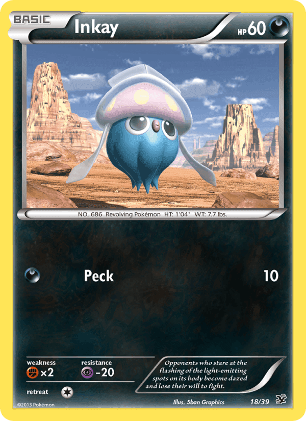 Inkay, carta 18 de Kalos Starter Set