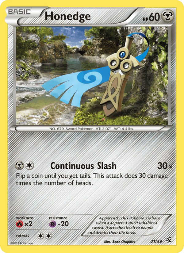 Honedge, card 21 from Kalos Starter Set