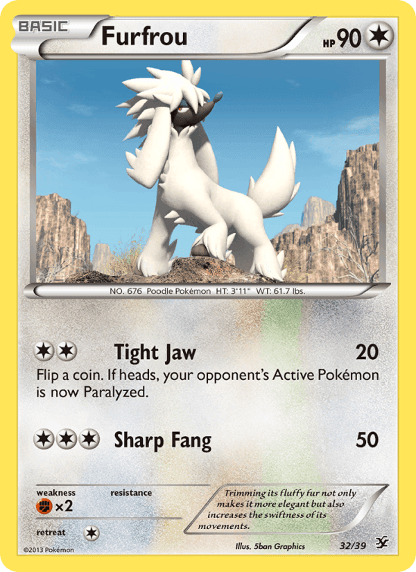 Furfrou, carta 32 de Kalos Starter Set
