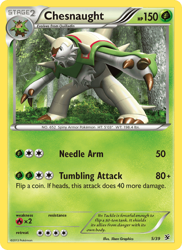 Chesnaught, carta 5 di Kalos Starter Set