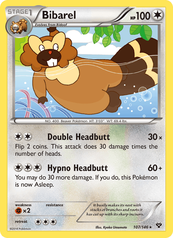 Bibarel, card 107 from XY