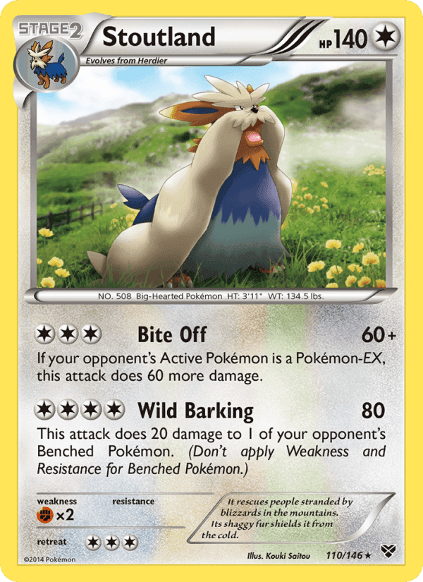 Stoutland, card 110 from XY