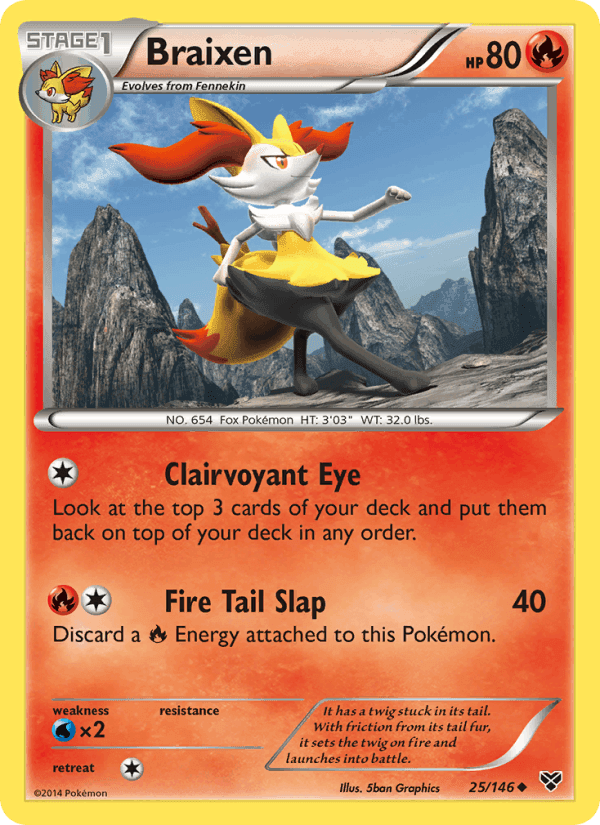 Braixen, card 25 from XY