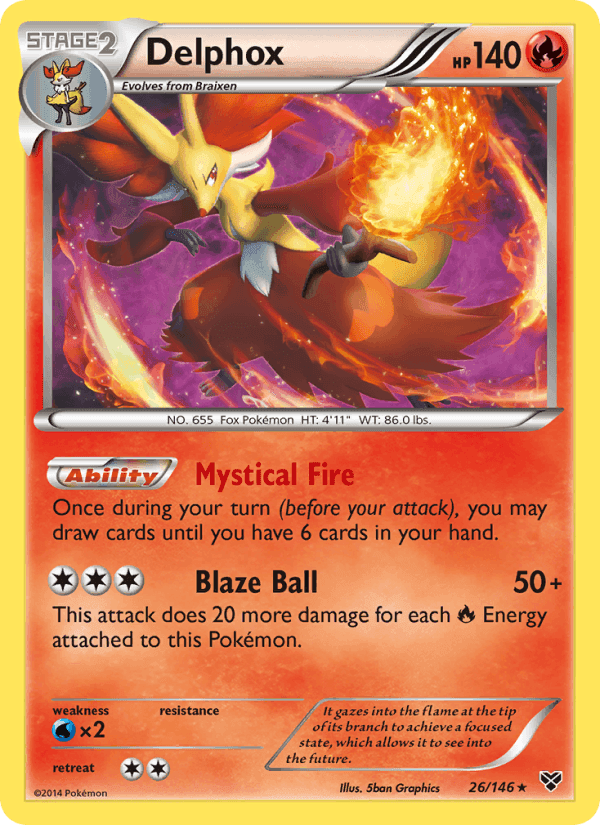 Delphox, card 26 from XY