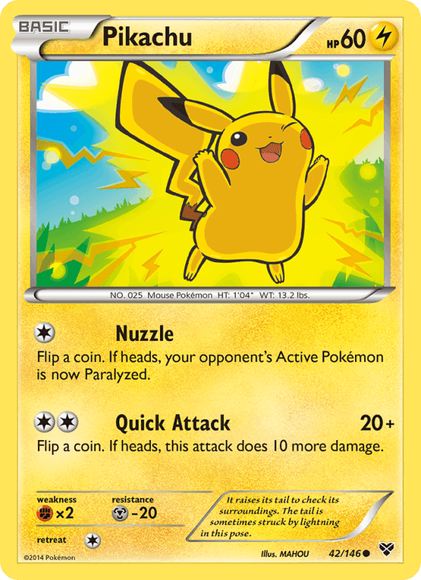 Pikachu, card 42 from XY