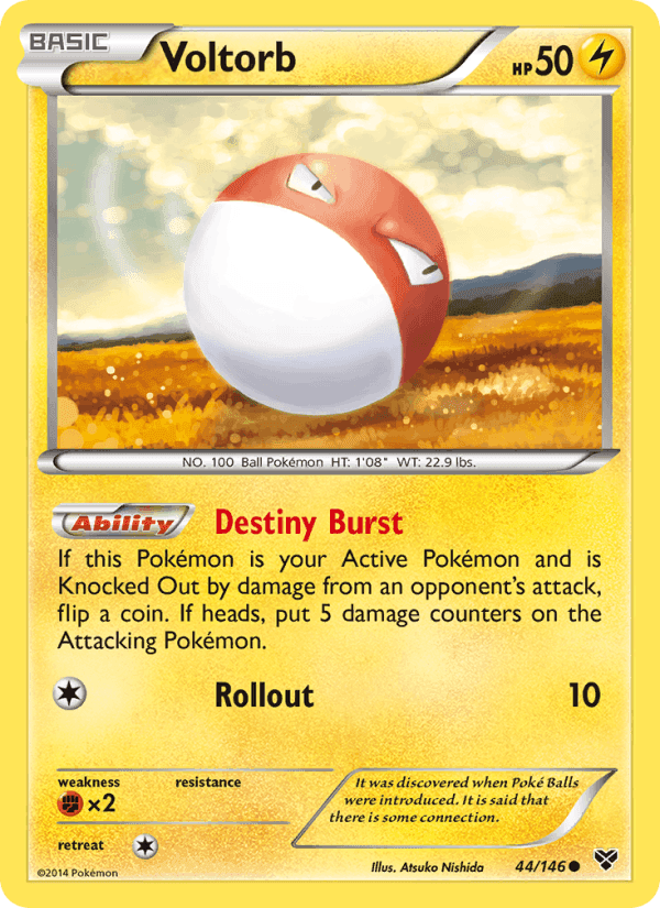 Voltorb, card 44 from XY