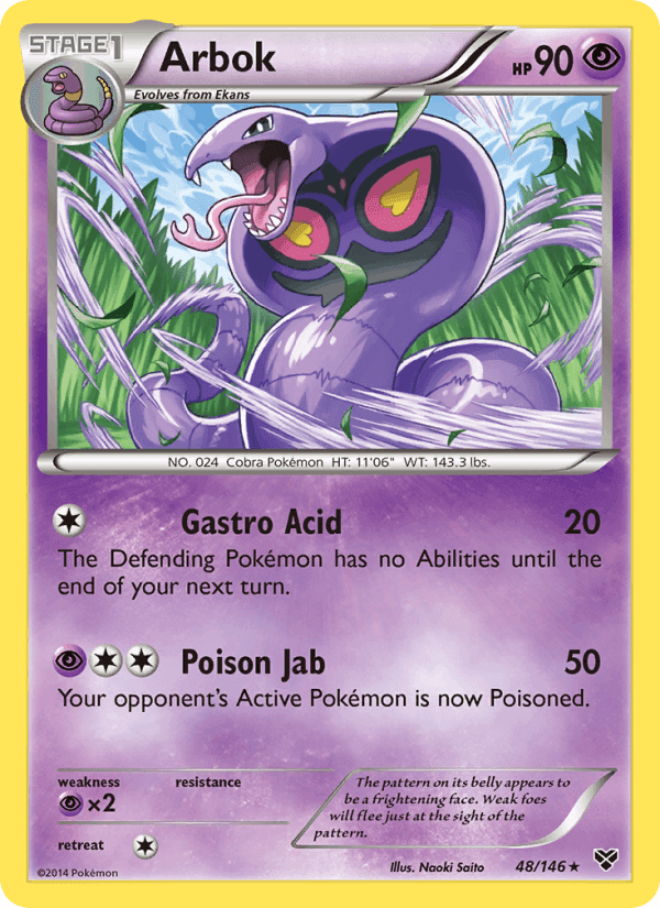 Arbok, card 48 from XY