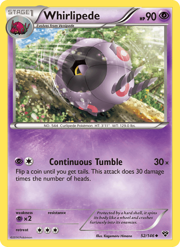 Whirlipede, card 52 from XY