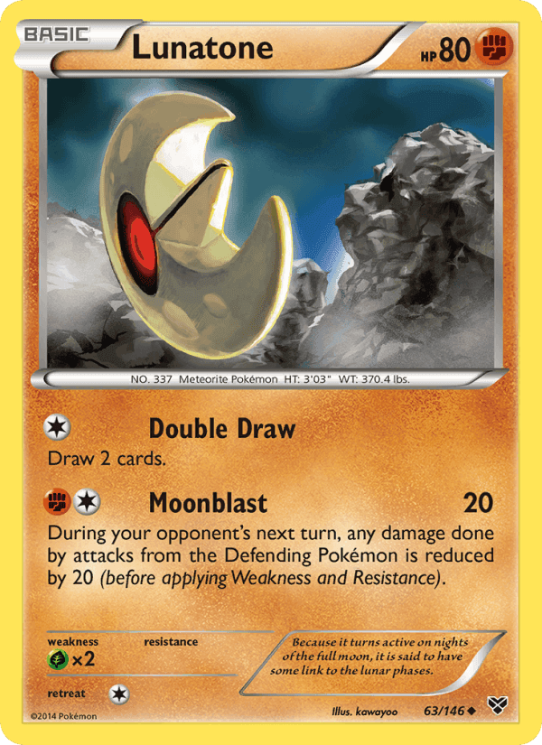 Lunatone, card 63 from XY