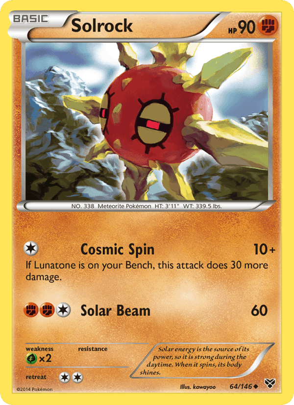 Solrock, card 64 from XY