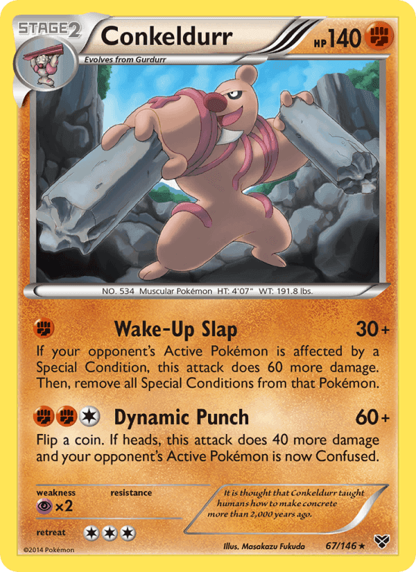 Conkeldurr, card 67 from XY