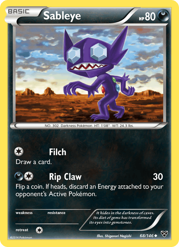 Sableye, card 68 from XY