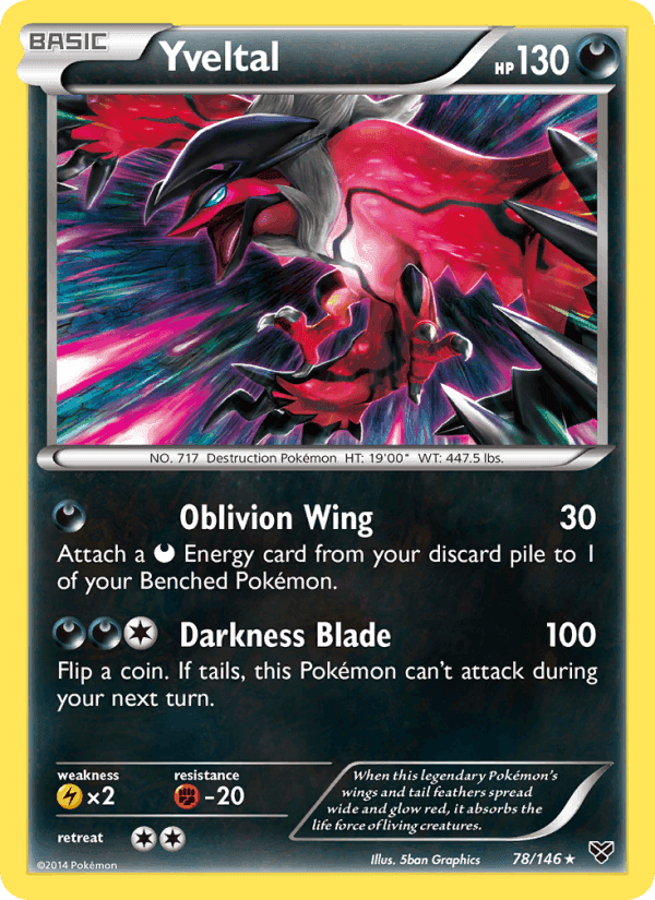 Yveltal, card 78 from XY