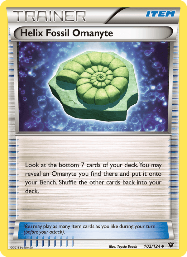 Helix Fossil Omanyte, card 102 from Fates Collide