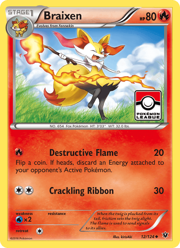 Braixen, card 12 from Fates Collide