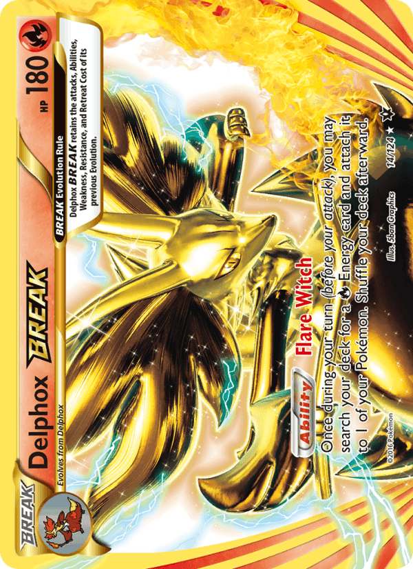 Delphox BREAK, card 14 from Fates Collide