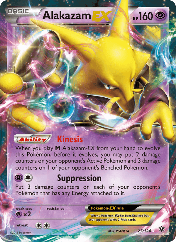 Alakazam EX, card 25 from Fates Collide