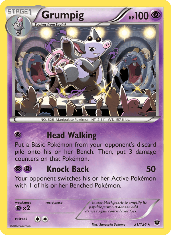 Grumpig, card 31 from Fates Collide