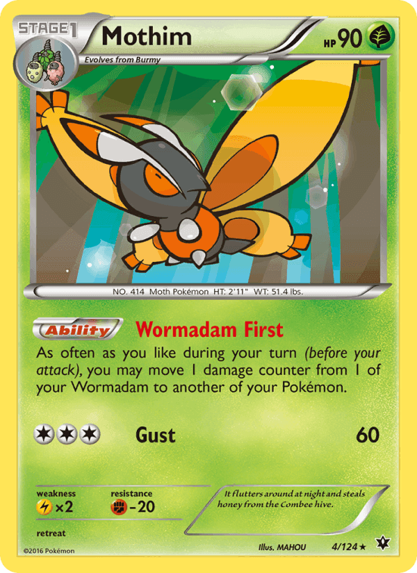 Mothim, card 4 from Fates Collide