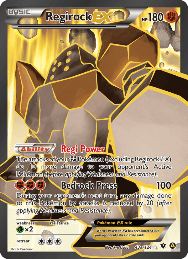 Regirock EX, card 43 from Fates Collide