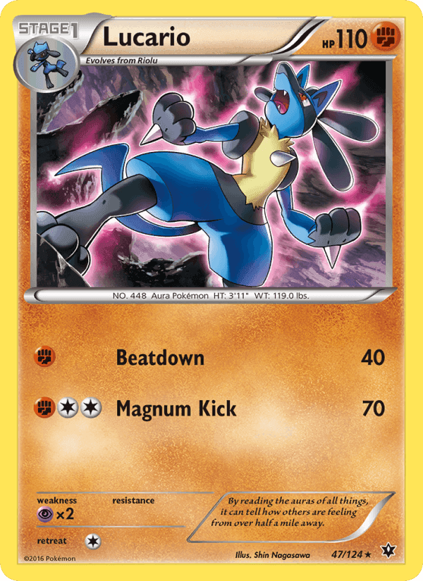 Lucario, card 47 from Fates Collide