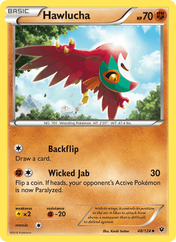 Hawlucha, card 48 from Fates Collide