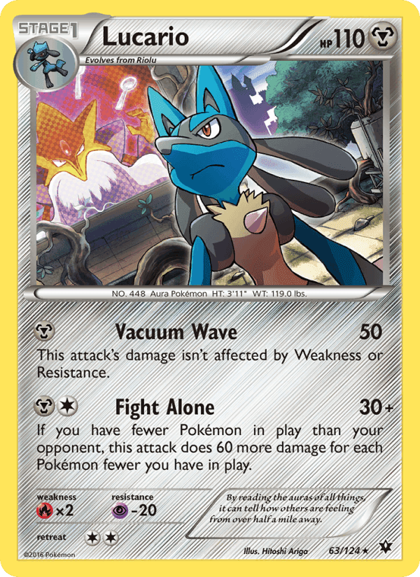 Lucario, card 63 from Fates Collide