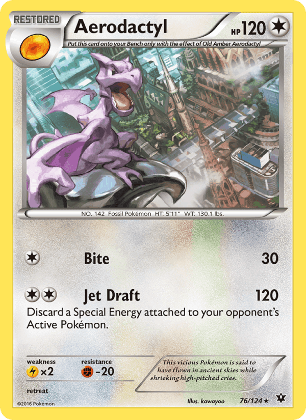 Aerodactyl, card 76 from Fates Collide