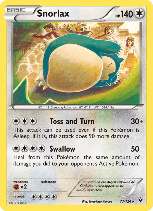 Snorlax, card 77 from Fates Collide
