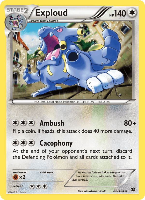 Exploud, card 82 from Fates Collide