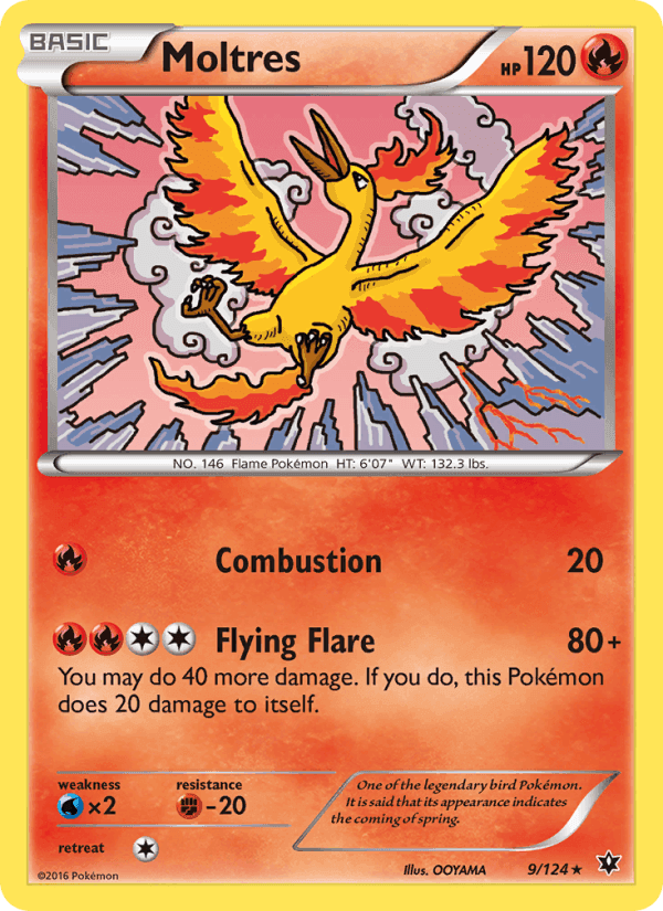 Moltres, card 9 from Fates Collide