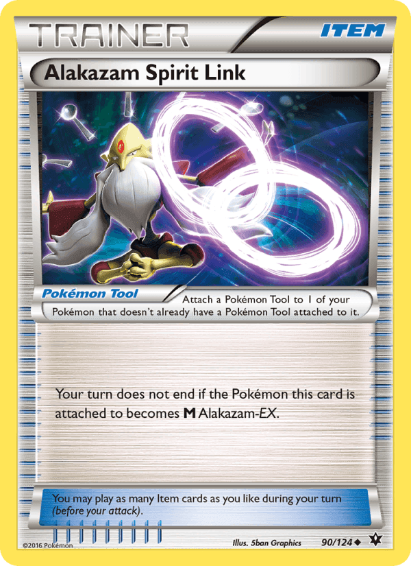 Alakazam Spirit Link, card 90 from Fates Collide