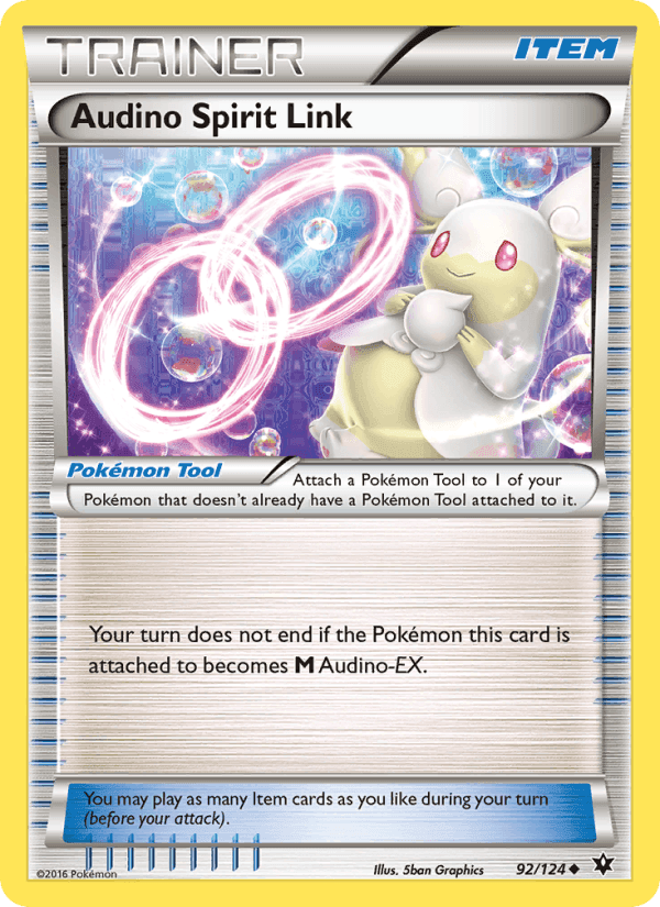 Audino Spirit Link, card 92 from Fates Collide